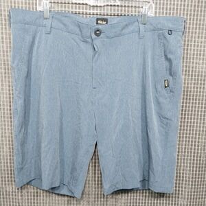 FarWest Shorts Mens Performance Striped Stretch 42 Blue